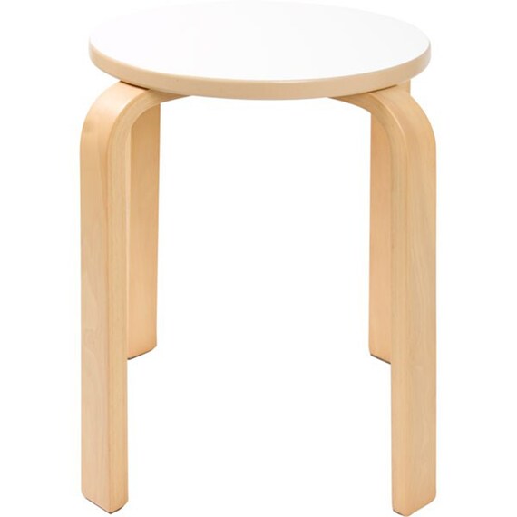 北欧風 木製スツール(セロ ホワイト) 2点 3枚目画像
