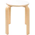 北欧風 木製スツール(セロ ホワイト) 2点 3枚目画像