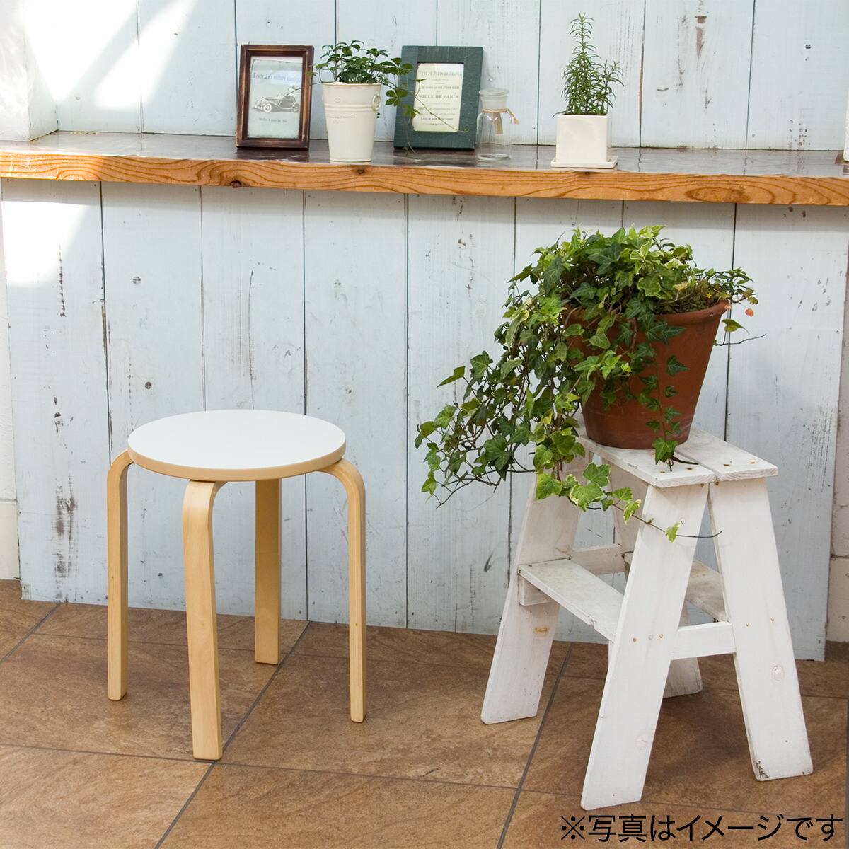 北欧風 木製スツール(セロ ホワイト) 2点 | ニトリネット【公式】 家具