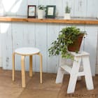 北欧風 木製スツール(セロ ホワイト) 2点 9枚目画像