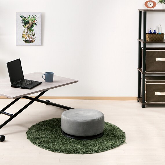 ポケットコイル入り回転クッション(グレー) 3枚目画像