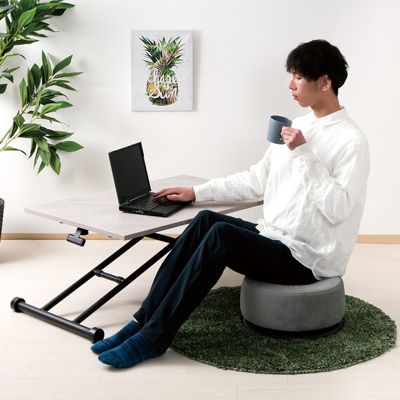 ポケットコイル入り回転クッション(グレー) 6枚目画像