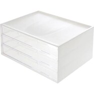 ワイド収納ケース3段(オールホワイト)