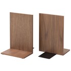 ブックエンド(2個組 ナチュラルウッド ミドルブラウン) 2枚目画像