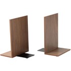 ブックエンド(2個組 ナチュラルウッド ミドルブラウン) 3枚目画像