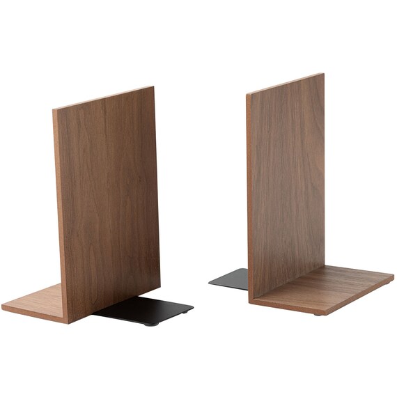 ブックエンド(2個組 ナチュラルウッド ミドルブラウン) 3枚目画像