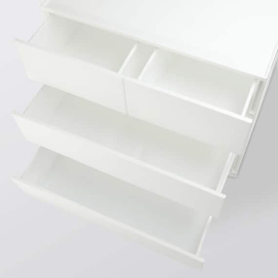 引出し NインボックスL レギュラー 3段/引出し4個 ホワイト 17枚目画像