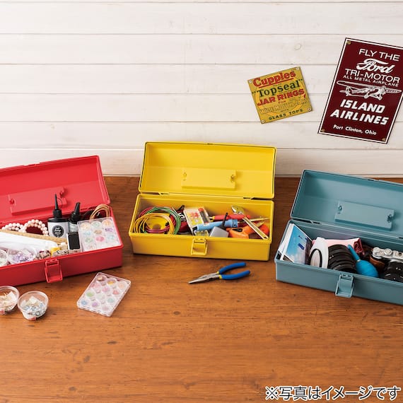 新感覚のプラスチック製道具箱ハコットL(WH) 8枚目画像