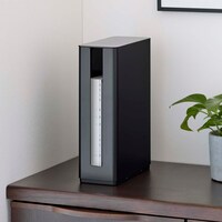 重ねられるスリム蓋つきルーター収納ケース(ブラック)