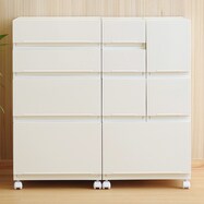 前面鏡面パネルの組み合わせ出来る引出収納ケース