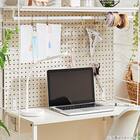 パンチングボード専用 ワイヤーフック 8個セット(1ホール用 ホワイト) 4枚目画像