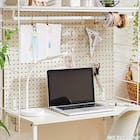 パンチングボード専用 ワイヤーフック 8個セット(1ホール用 ホワイト) 4枚目画像