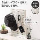 パンチングボード専用 ワイヤーフック 20個セット(1ホール用 ホワイト) 3枚目画像