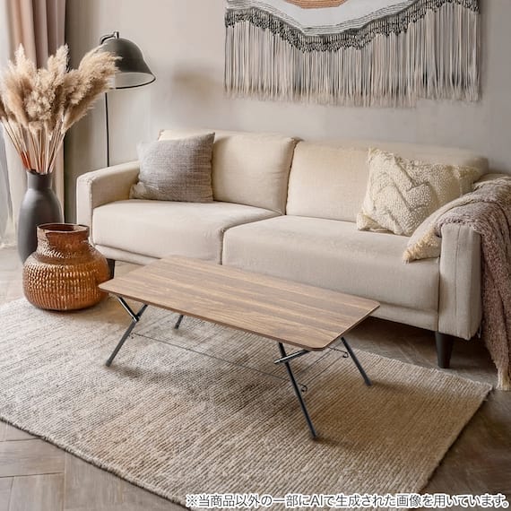 折りたたみテーブル(シェルフィ2 9045 ミドルブラウン) 8枚目画像