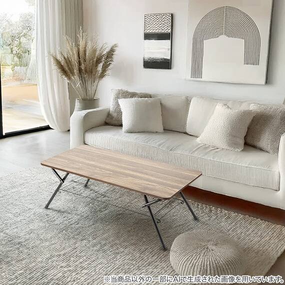 折りたたみテーブル(シェルフィ2 9045 ミドルブラウン) 9枚目画像