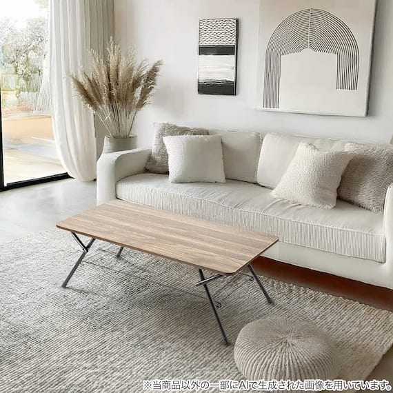 折りたたみテーブル(シェルフィ2 9045 ミドルブラウン) 9枚目画像