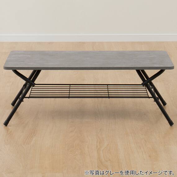 折りたたみテーブル(シェルフィ2 9045 ミドルブラウン) 10枚目画像