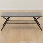 折りたたみテーブル(シェルフィ2 9045 ミドルブラウン) 10枚目画像