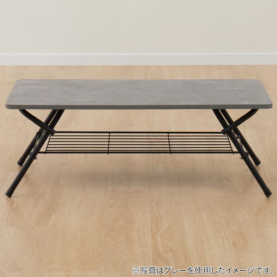 折りたたみテーブル(シェルフィ2 9045 ミドルブラウン) 10枚目画像