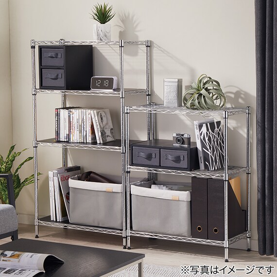 スチールラック(STANDARD 幅85cm 4段 クローム) 7枚目画像