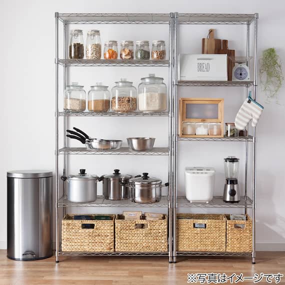 スチールラック(CUSTOM 幅115cm 2段 クローム) 8枚目画像