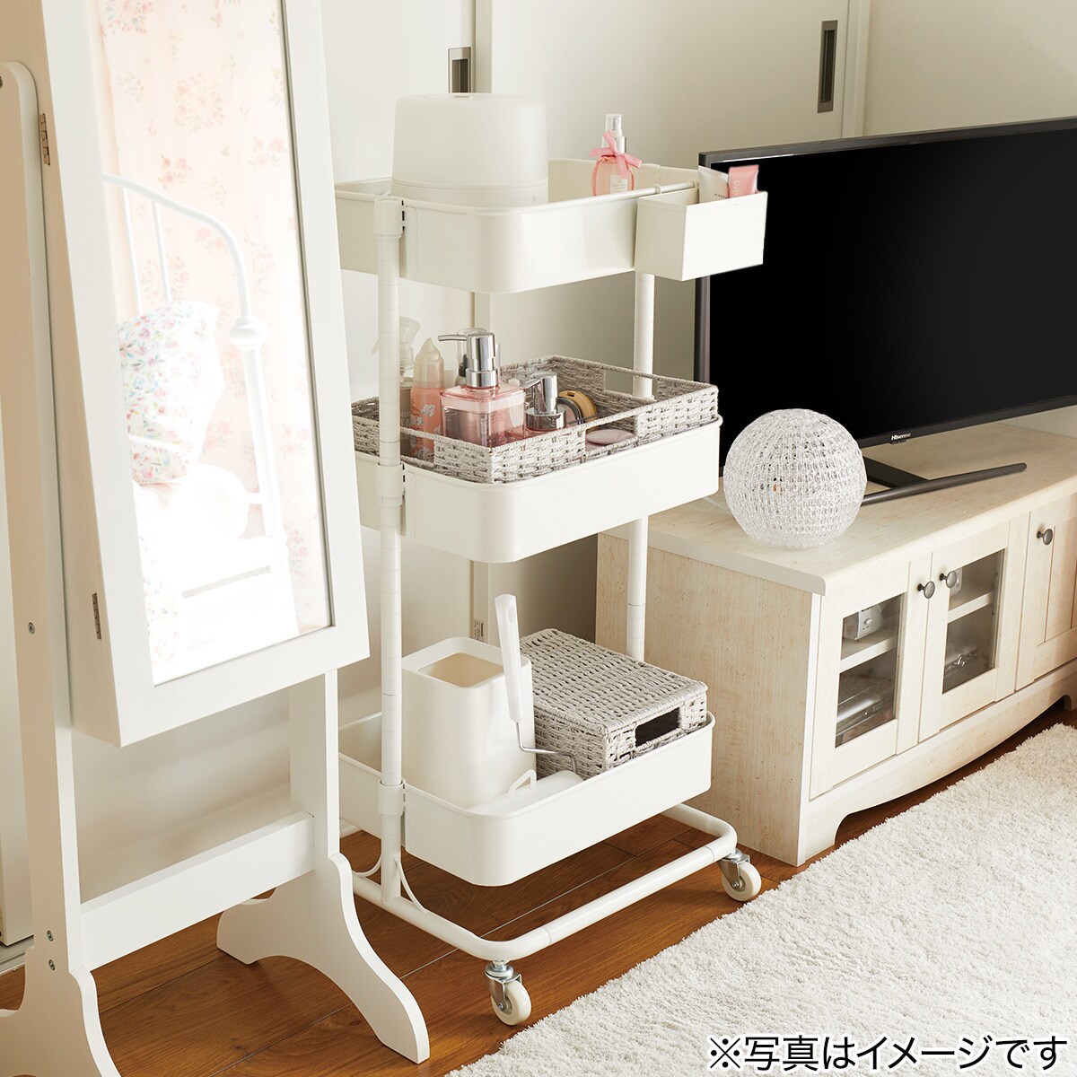 高さ調節ができるスチールワゴン トロリ2通販 | ニトリネット【公式】 家具・インテリア通販