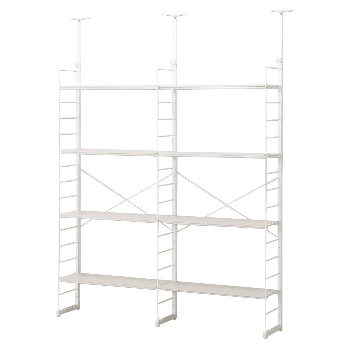 突っ張りワイヤーシェルフnポルダ リビング収納2連セット 幅80cm ホワイトウォッシュ 通販 ニトリネット 公式 家具 インテリア通販 突っ張りワイヤーシェルフnポルダ リビング収納2連セット 幅80cm ホワイトウォッシュ 通販 ニトリネット 公式 家具 インテリア通販