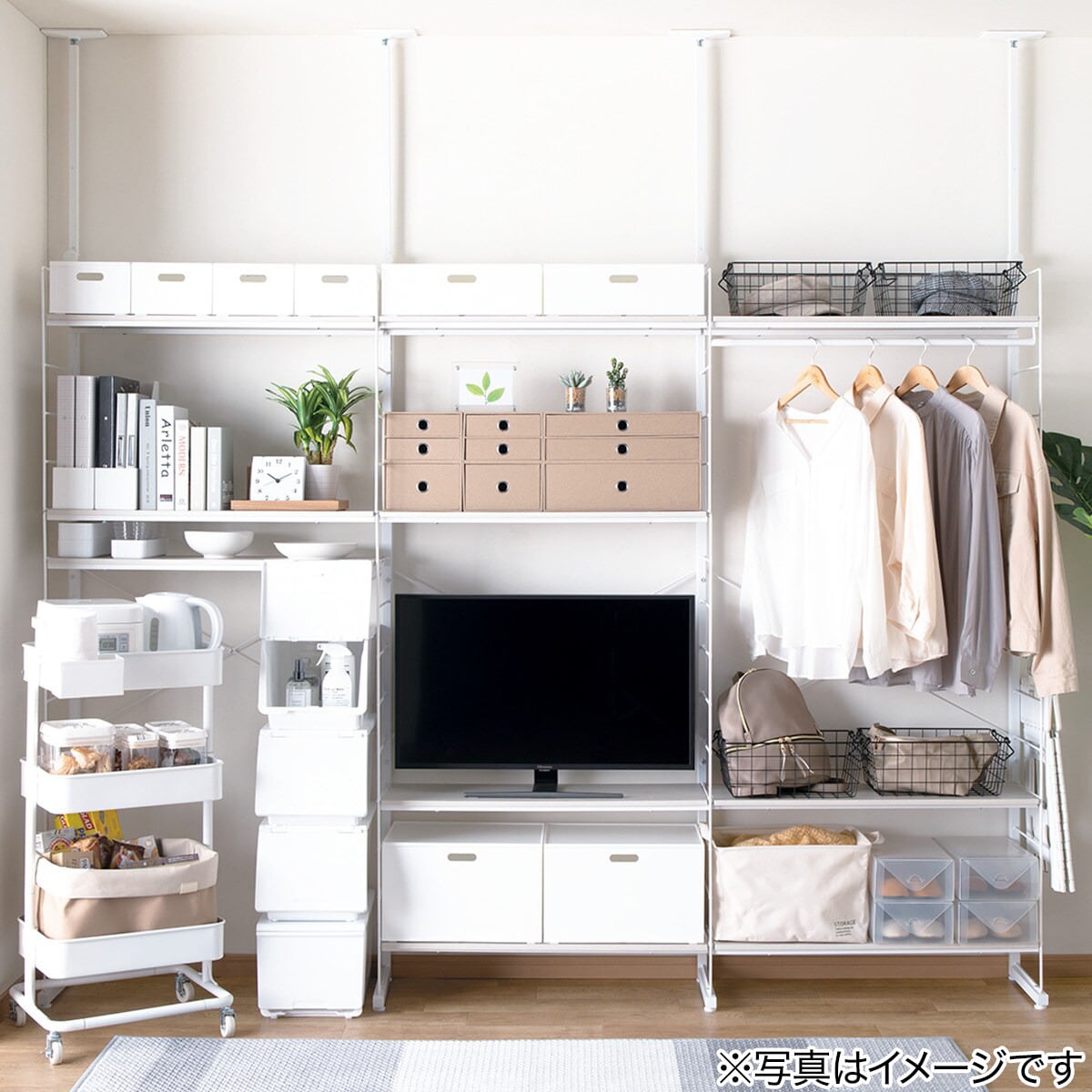 Nポルダ専用】 追加棚板(幅80cm用 ホワイトウォッシュ) | ニトリ