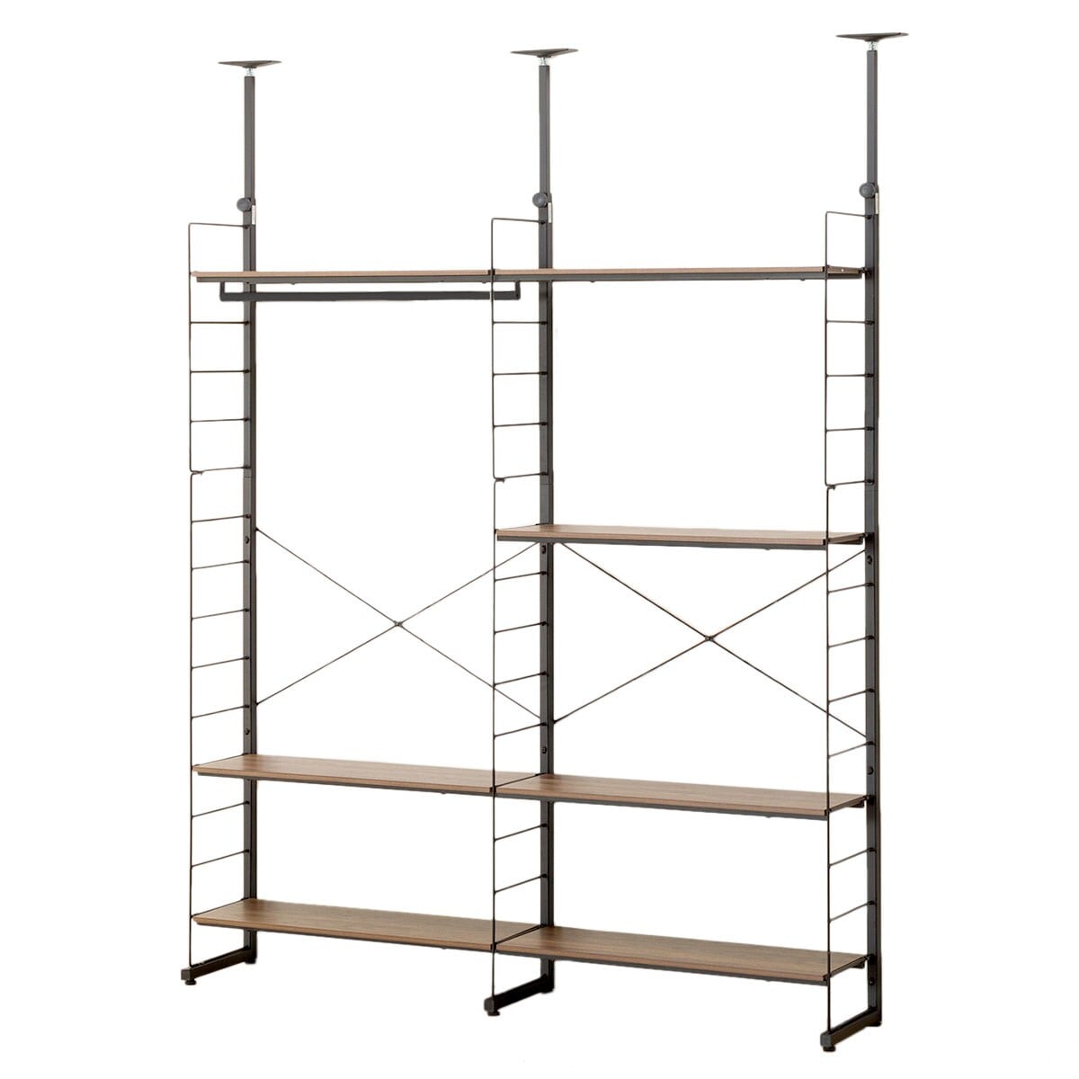 幅160cmセット 突っ張り壁面収納Nポルダ ワードローブセット(幅160cm