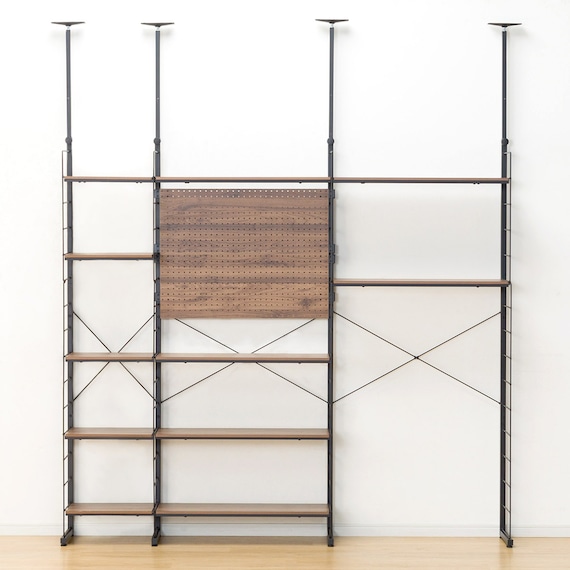 幅200cmセット 【棚板11枚】突っ張り壁面収納Nポルダ3連 4枚目画像