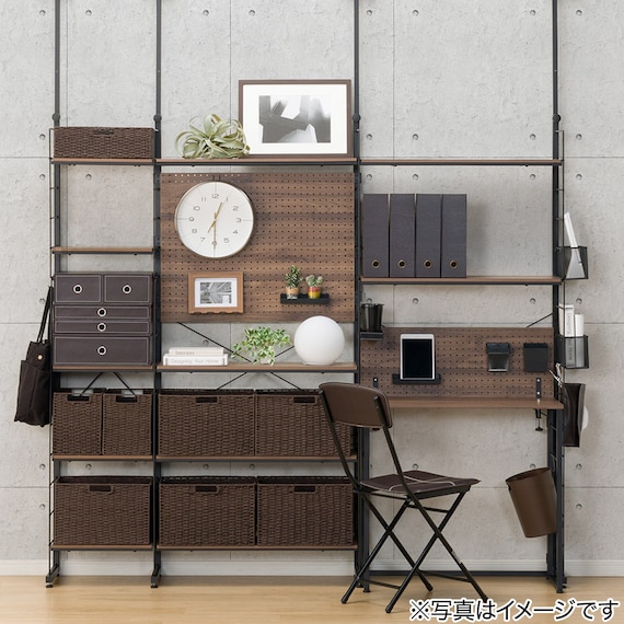 幅200cmセット 【棚板11枚】突っ張り壁面収納Nポルダ3連 9枚目画像