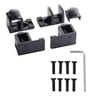 突っ張り壁面収納Nポルダ3連パンチングセット(幅240cm ミドルブラウン) 6枚目画像