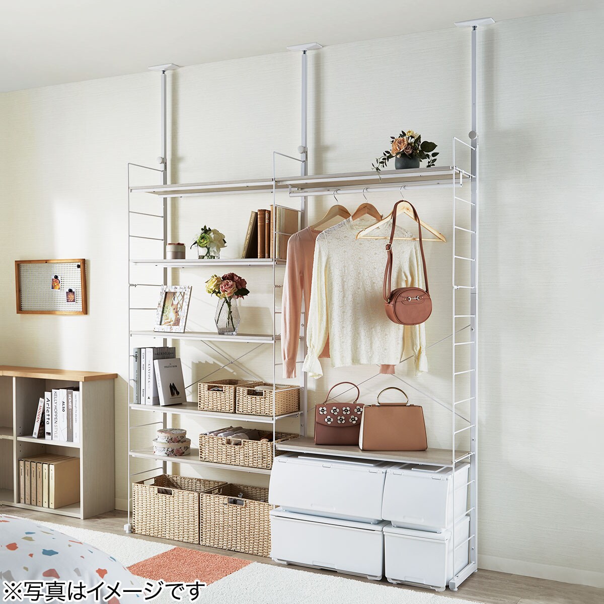 Nポルダ用追加サイドパーツ(幅80cm用 ブラック)