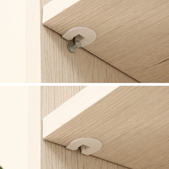 組立時間1/3 簡単組立て Nクリック ボックス ワイド2段(ホワイトウォッシュ) 8枚目画像