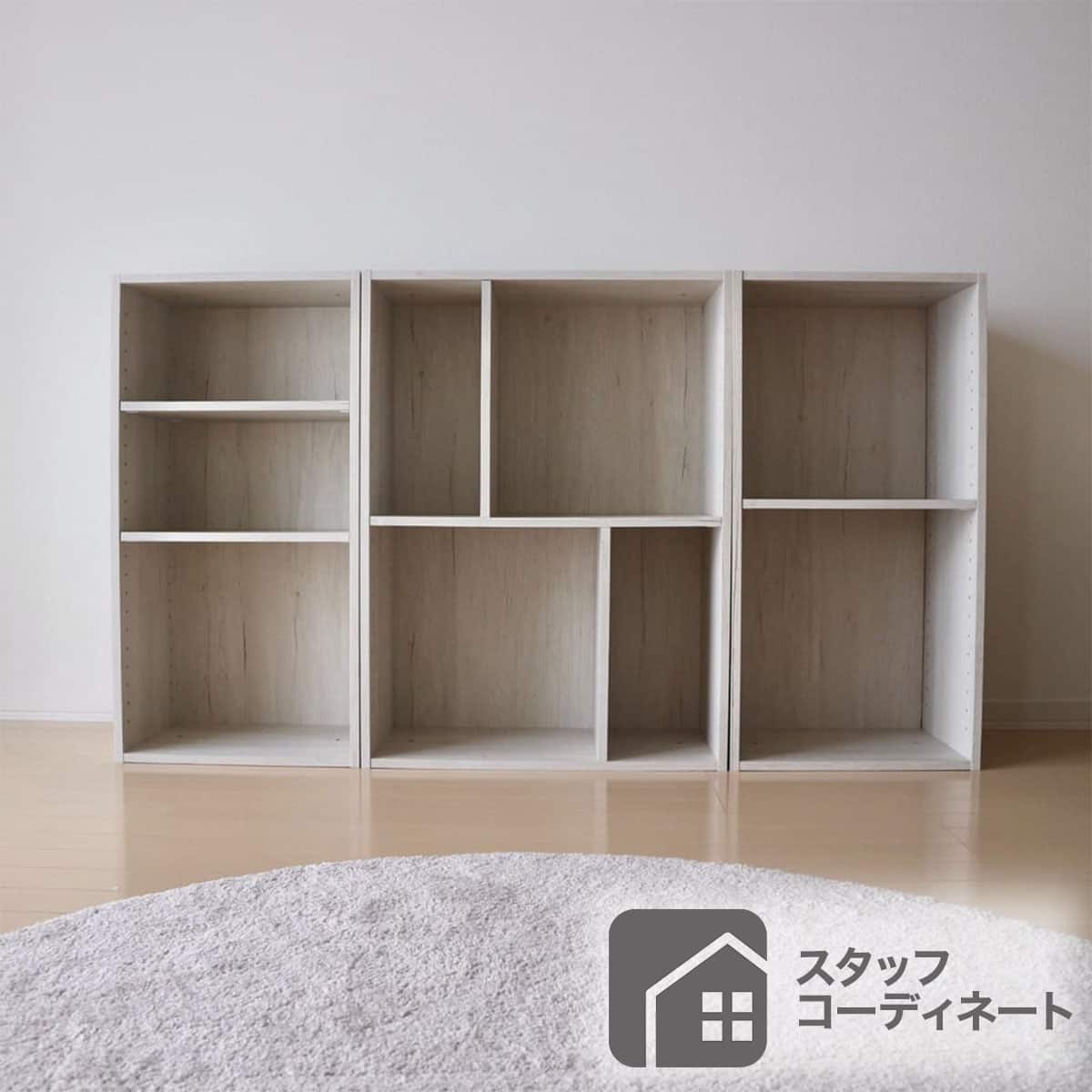 組立時間1/3 簡単組立て Nクリック ボックス ワイド2段(ホワイト