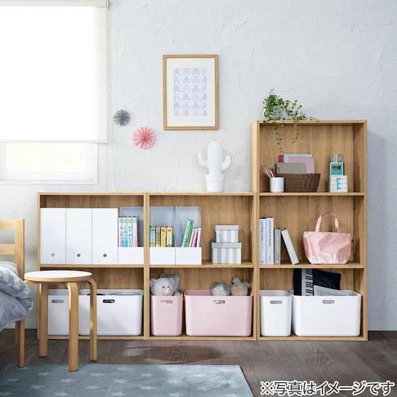 簡単組立て Nクリック ボックス ワイド3段(ライトブラウン) 19枚目画像