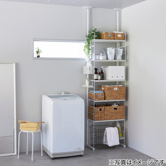 幅80cmセット 突っ張り壁面収納Nポルダディープ上段追加ユニットセット 