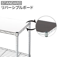 【スチールラックSTANDARD用】リバーシブルボード