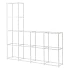 ボックスが選べるオープンシェルフMS 基本シェルフ(4段+2段3連 ホワイト) 1枚目画像