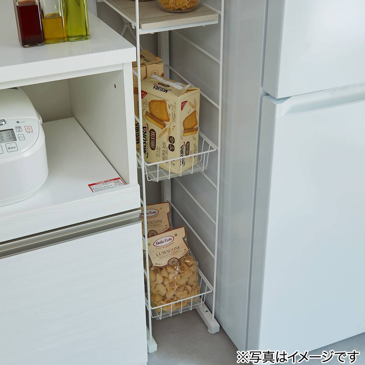Nポルダディープ幅20cm+追加バスケット4つ+追加棚板1枚 Nポルダディープ専用】追加棚板 (ミドルブラウン) | ニトリネット