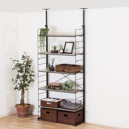 突っ張り壁面収納Nポルダ 幅80cm(石目調グレー)通販 | ニトリネット  