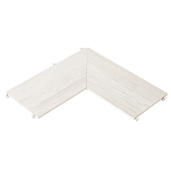 【Nポルダ L型コーナー専用】追加棚板(60cm幅用 ホワイトウォッシュ) 1枚目画像