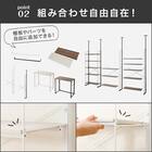 突っ張り壁面収納Nポルダ2連セット(幅40cm+40cm ホワイトウォッシュ) 7枚目画像