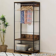 ハンガーラックセット(Nステイン1880/追加引出しユニット)