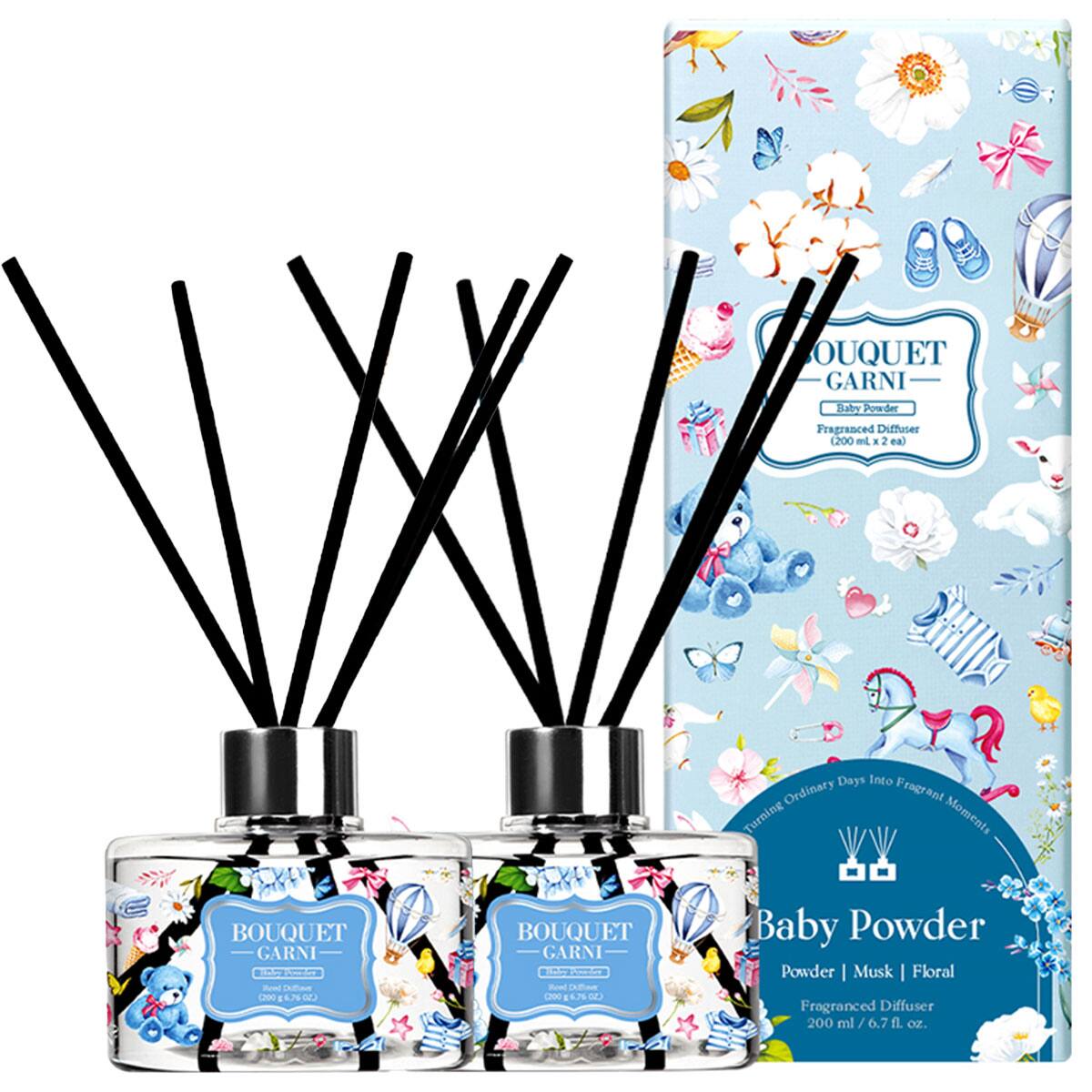 ブーケガルニ リードディフューザー200ml 2本入り(ベビーパウダー