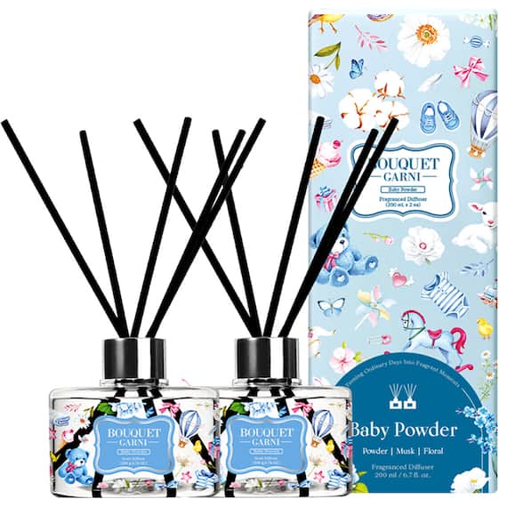 ブーケガルニ リードディフューザー200ml 2本入り(ベビーパウダー) 1枚目画像