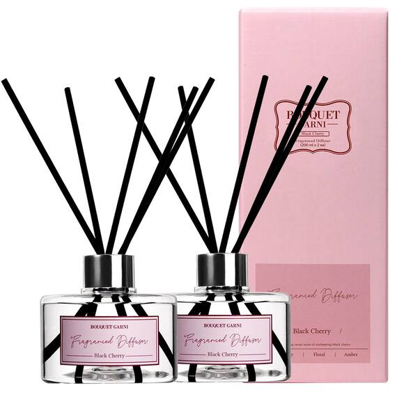 ブーケガルニ リードディフューザー200ｍｌ 2本入り(ブラックチェリー) 1枚目画像