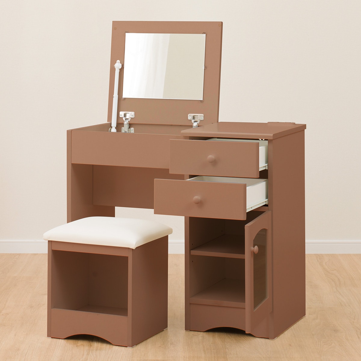 デスクドレッサー(DR011 MBR) | ニトリネット【公式】 家具