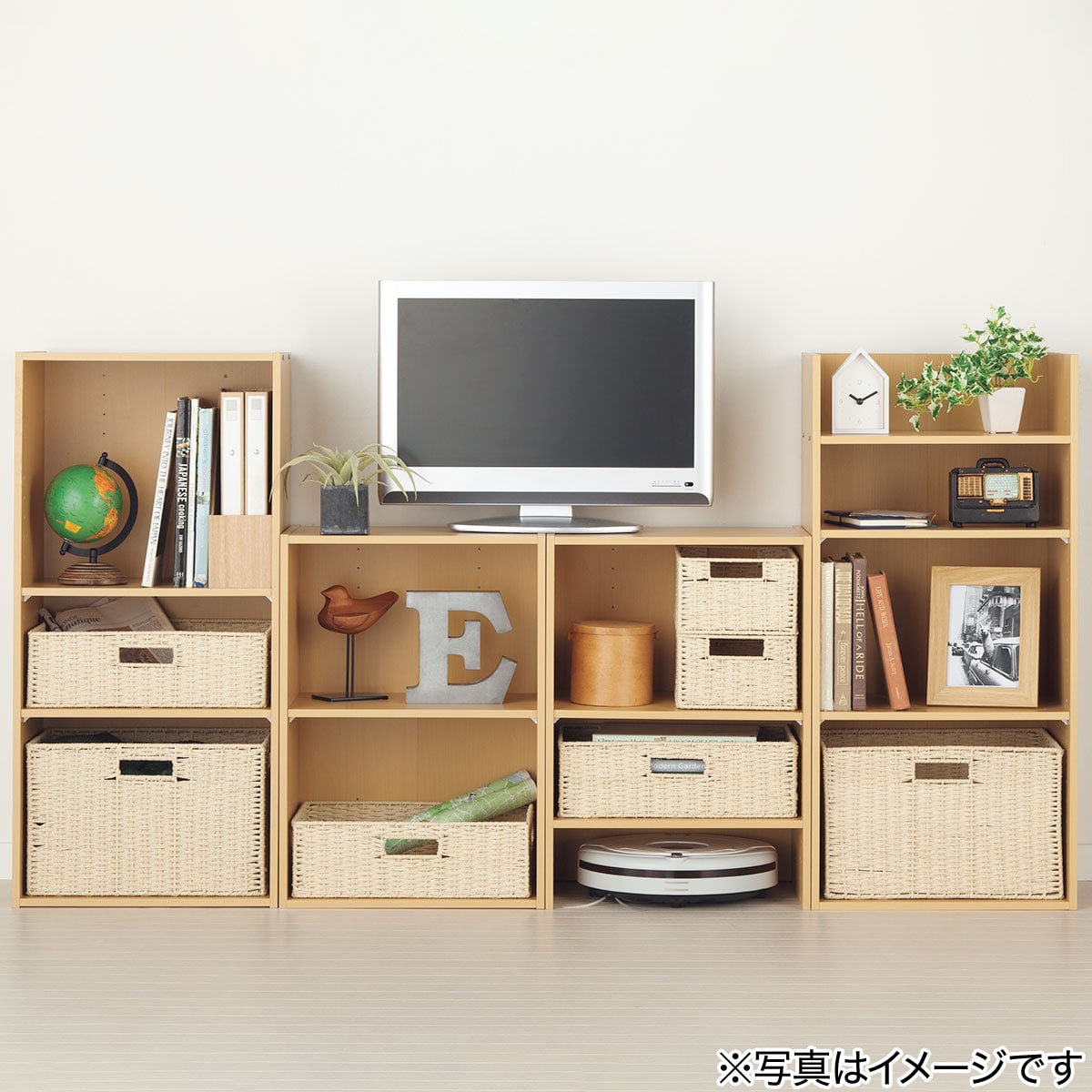 [幅41.9cm]カラーボックスカラボ 3段  本体 インナーボックス 3段 収納 カラーボックスカラボ 3段 シンプル ベーシック ホワイト ブラウン ニトリ  