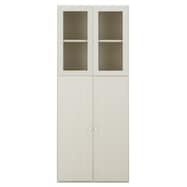 マルチ本棚+ガラス扉+ウッド扉セット(リブリー1870+2SG2枚+3SW2枚)